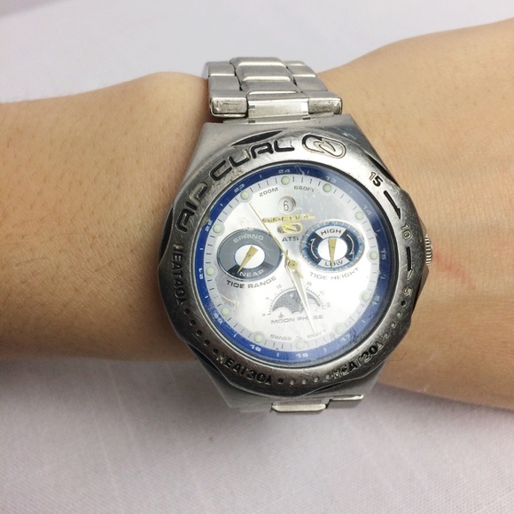 Rip Curl Tide System/Moon Phase Watch - All Steel - Picture 7 of 8